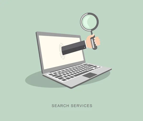 Lapos kivitel illusztráció icons.search szolgáltatások — Stock Vector