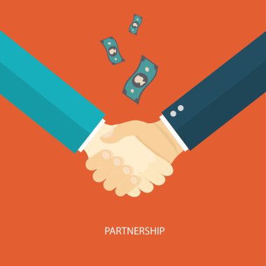 Partnership flat illustration.