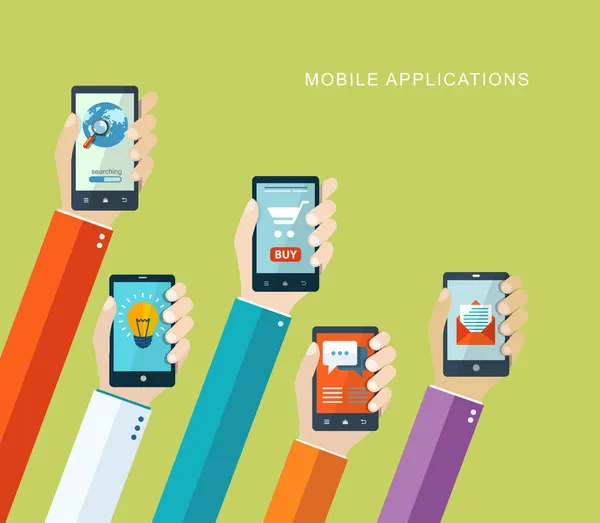 Concept d'applications mobiles — Image vectorielle