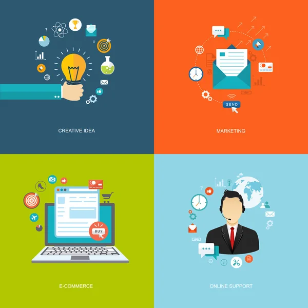 düz Internet Banner ayarlayın. yaratıcı fikir, pazarlama, e-ticaret,