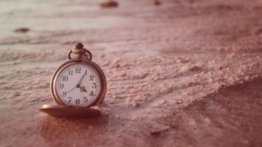 Vintage watch on Beach.