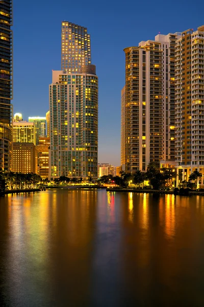 Downtown miami financiële wijk brickell — Stockfoto