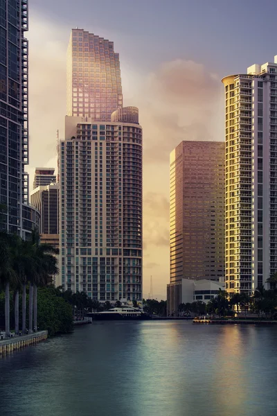 Downtown miami financiële wijk brickell — Stockfoto