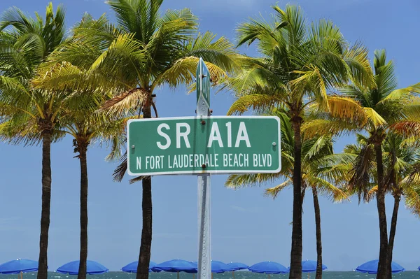Fort Lauderdale Beach Street Sign — Stock Photo, Image