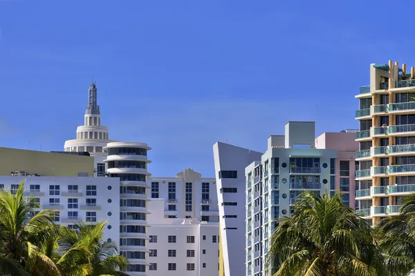 Hotele Miami beach w stylu art deco — Zdjęcie stockowe