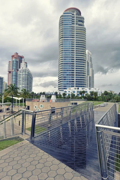 Regnerischer Tag am Strand von Miami — Stockfoto