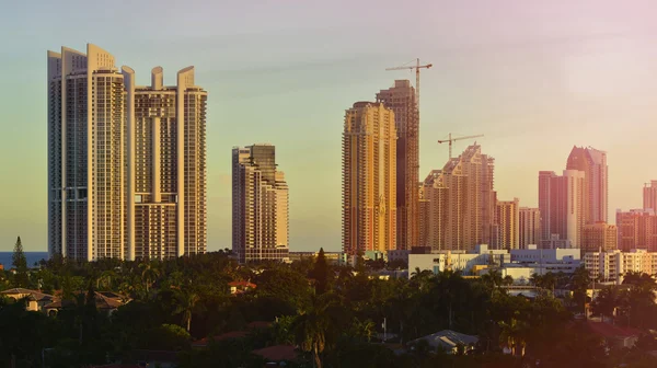 Miami skyline praia — Fotografia de Stock