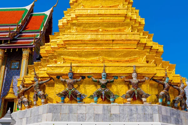 Wat Phra Kaew Emerald Buddha Temple Tourist Landmark Bangkok Thailand — Stock Photo, Image