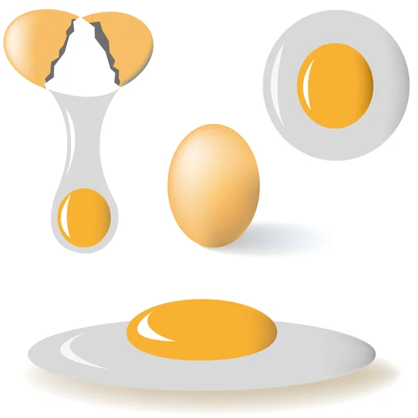 Conjunto de huevos — Vector de stock