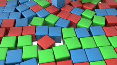3 boyutlu dikişsiz küp deseni. Çok renkli fayans arka planı. Soyut kare mozaiği.