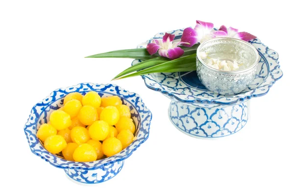Kanom Thong Yod (gotas de gemas de ovos de ouro ) — Fotografia de Stock