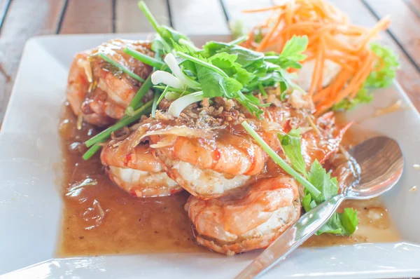 stock image banana shrimp with tamarind sauce