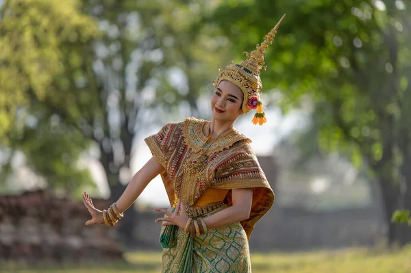 Pantomime Khon Traditional Thai Classic Masked Play Enacting Scenes Ramakien — Photo