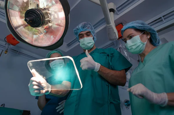 Team Professional Doctors Performing Operation Surgery Room Healthcare Medical — Stock Photo, Image