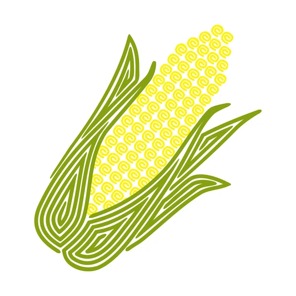 Kukorica növény — Stock Vector