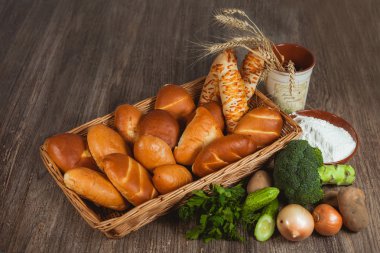 ekmeği ve ekmek sepeti