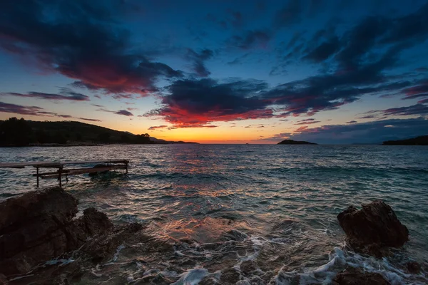 Reflection of the sea sunset — Stock Photo, Image
