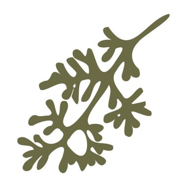 Beyaz arkaplan üzerinde yaprak olan düz vektör çizimi. Uluslararası Kadınlar Günü, Düğün ve Anneler Günü için bahar yaprağı. Dekorasyon sehpaları, kartlar, posterler için yaprak.