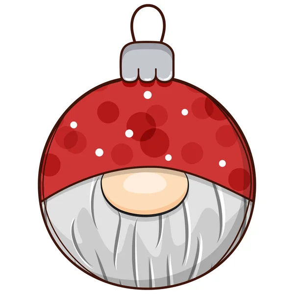 Lindo personaje de bola de árbol de Navidad. Ilustración vectorial. — Archivo Imágenes Vectoriales