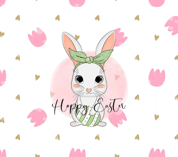 Mignon Lapin Pâques Vacances Printemps Illustration Stock — Photo