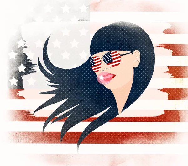 4th of July celebration. American flag design. High quality illustration.