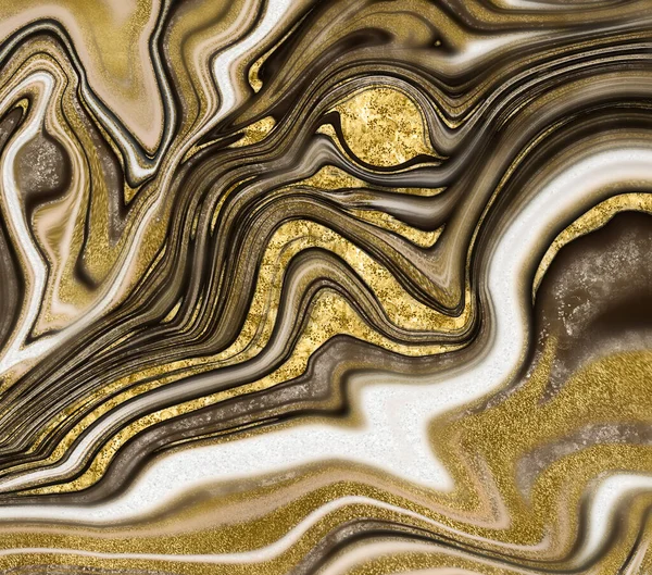 Agate Golden Glitter Marble Texture Abstract Background High Quality Illustration — Stockfoto