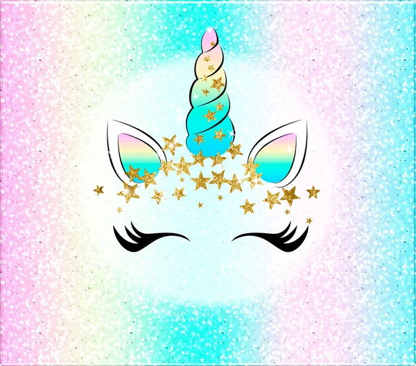 Unicorn Rainbow Sparkle Background High Quality Illustration — Stok fotoğraf