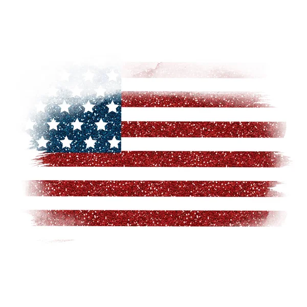4Th July Celebration American Flag Design High Quality Illustration — 图库照片