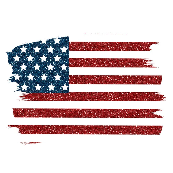 4Th July Celebration American Flag Design High Quality Illustration — Stok fotoğraf