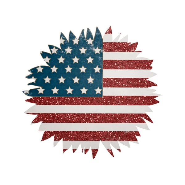 American Sunflower Shape Sublimation Design Stock Illustration High Quality Illustration — Stockfoto