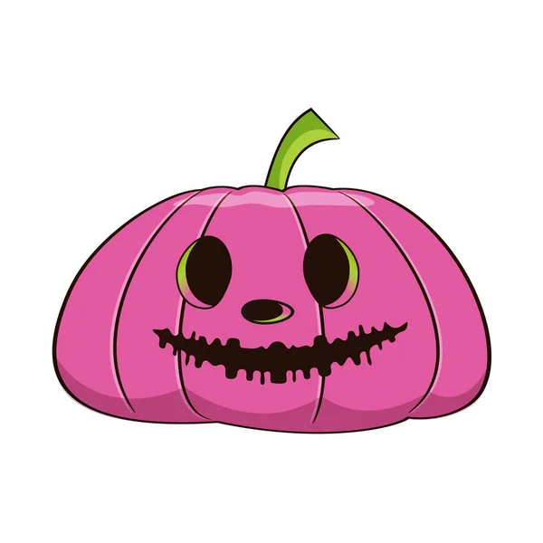 Feliz Calabaza Halloween Aislada Sobre Fondo Blanco Ilustración Stock Vectorial — Archivo Imágenes Vectoriales