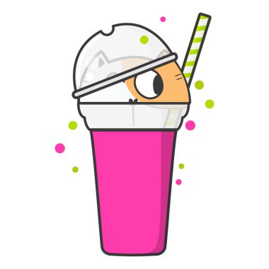 Doodle yaz kedisi. Vektör hisse çizimi. 