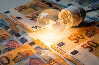 Ampul yandı, etrafta Euro banknotları vardı. Elektrik tarifelerinde artış, enerji bağımlılığı, enerji kaynakları ve enerji arzında artış.
