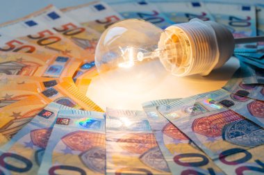 Ampul yandı, etrafta Euro banknotları vardı. Elektrik tarifelerinde artış, enerji bağımlılığı, enerji kaynakları ve enerji arzında artış.