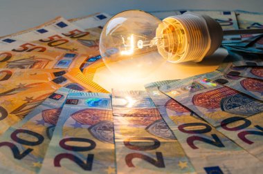 Ampul yandı, etrafta Euro banknotları vardı. Elektrik tarifelerinde artış, enerji bağımlılığı, enerji kaynakları ve enerji arzında artış.