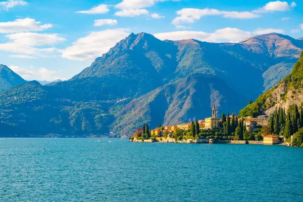 Vesnice Varenna Jezeře Como Vyfocena Letní Den — Stock fotografie