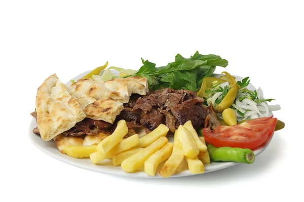 Turkish Traditional Donner Kebab - Et Döner — Zdjęcie stockowe