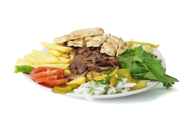 Meat Doner Kebab - Dürüm Et Döner — Zdjęcie stockowe