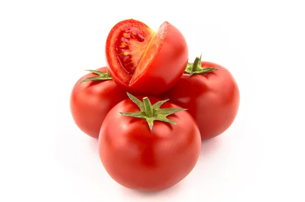 Vier gesneden tomaten — Stockfoto