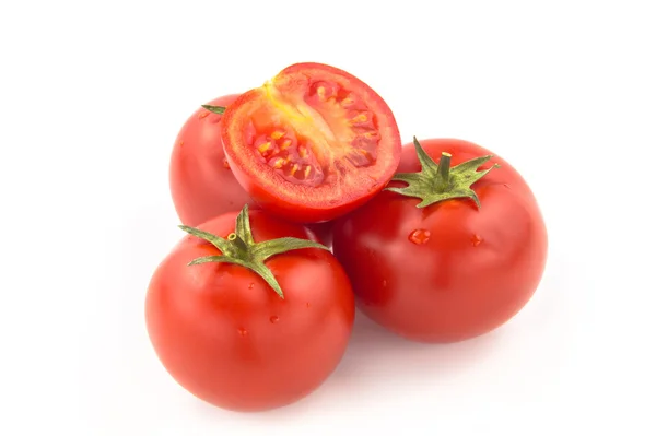 Vier gesneden tomaten — Stockfoto