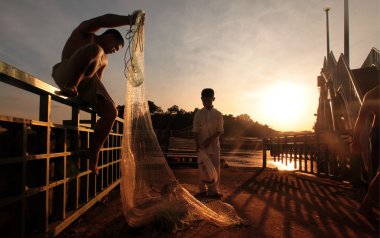 Balıkçılar şehir kampung ayer