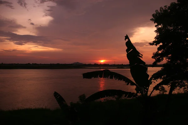 Řeka Mekong Městě Savannakhet Centrální Lao Southeastasia — Stock fotografie