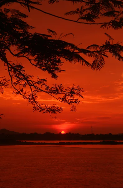 Mekong Rivier Stad Van Savannakhet Centraal Laos Southeastasia — Stockfoto