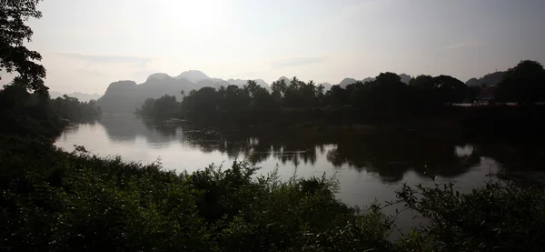 Krajobraz Mahaxai Regionu Pobliżu Tha Kaek Centrum Laos Southeastasia — Zdjęcie stockowe