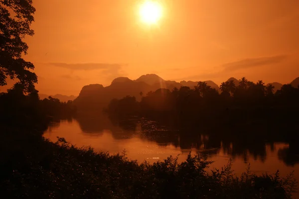 Krajobraz Mahaxai Regionu Pobliżu Tha Kaek Centrum Laos Southeastasia — Zdjęcie stockowe