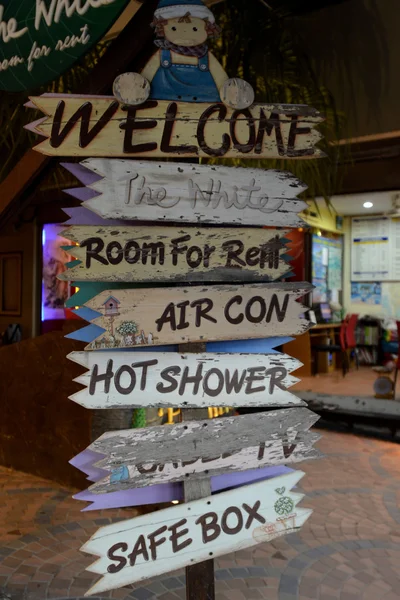Signs Hotel Phi Phi Island City Krabi Andaman Sea South — Stock Photo, Image