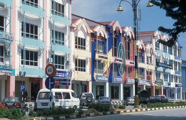 Δρόμος Σπίτια Στην Πόλη Kampung Lubok Buaya Και Pantai Cenang — Φωτογραφία Αρχείου