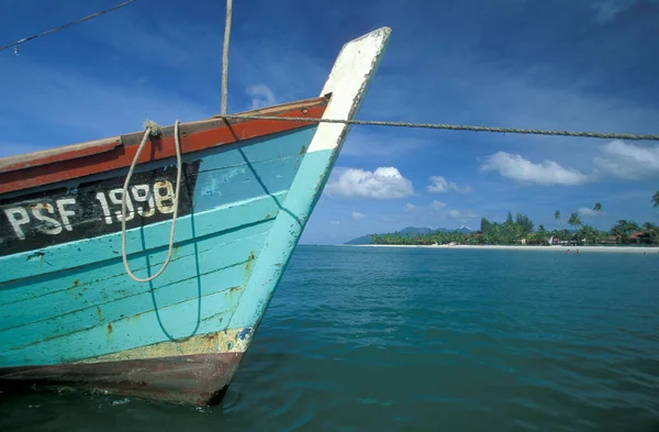 Bateau Pêche Sur Côte Ouest Île Langkawi Malaisie Malaisie Langkawi — Photo