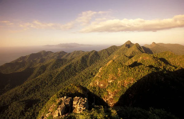 Deštný Prales Džungle Krajina Horské Oblasti Gunung Machinchang Ostrově Langkawi — Stock fotografie