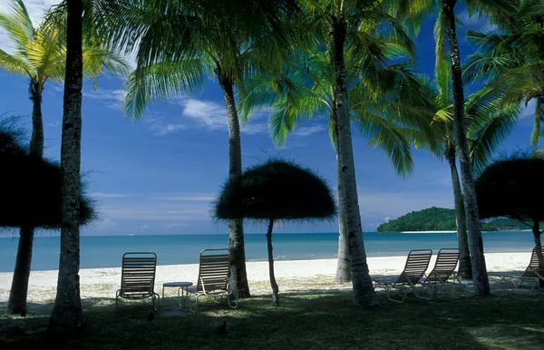 Una Playa Con Landscape Naer Ayer Hangat Village Norte Isla —  Fotos de Stock